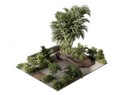 现代庭院景观su模型