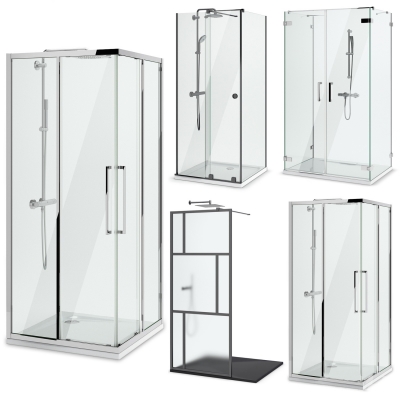 现代玻璃淋浴房 su模型 (1)