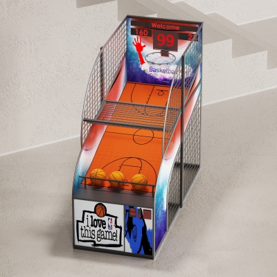现代电玩投篮机游戏厅su模型