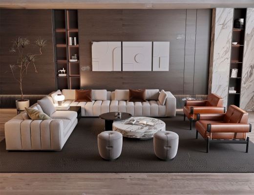 现代沙发，茶几组合