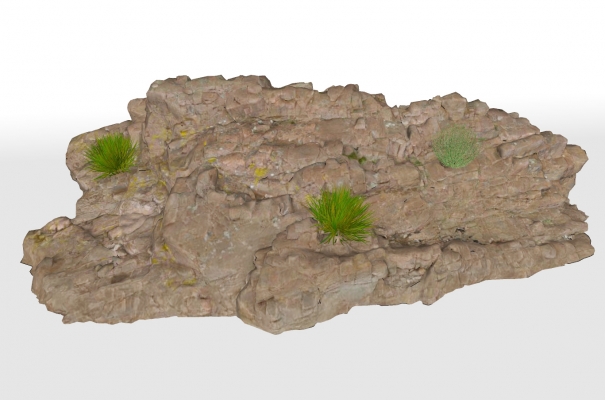 现代海里礁石石头SU模型