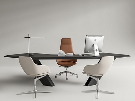 现代办公桌椅SU模型