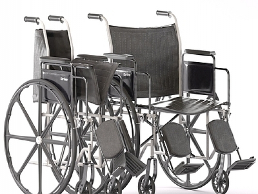 现代医疗器材，折叠轮椅SU模型