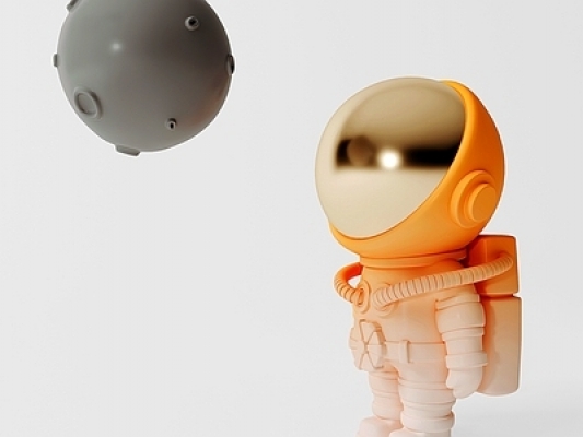 现代宇航员潮玩摆件3d模型
