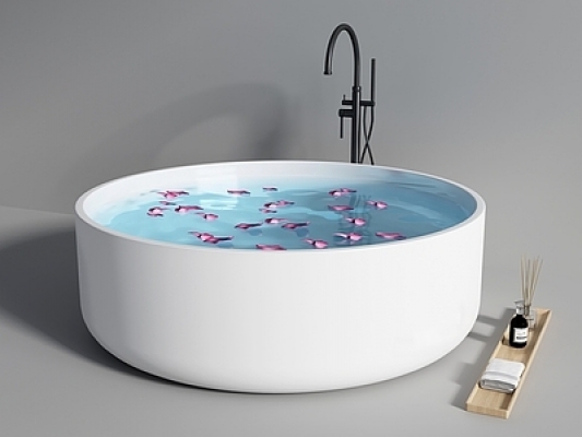  现代圆形浴缸花瓣
