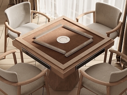 现代麻将桌椅SU模型