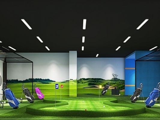  高尔夫球场练习区3D模型