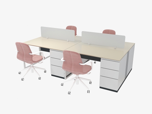 办公桌椅-01 3d模型下载__模型ID：