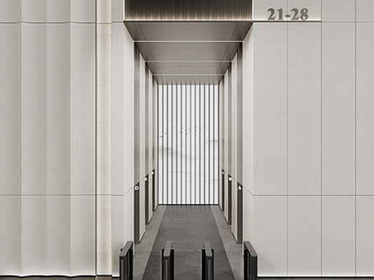 现代公司大堂电梯厅SU模型