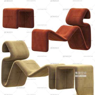 现代休闲椅躺椅椅子， 3d模型下载