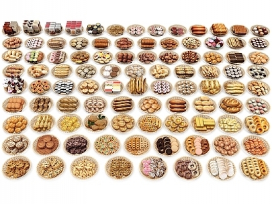 食物饮料，糕点甜品，蛋糕面包组合SU模型