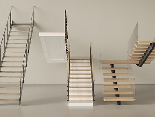 现代扶手楼梯SU模型