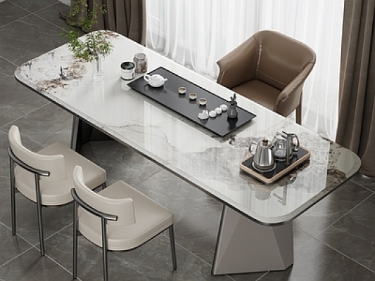 现代茶桌椅组合SU模型