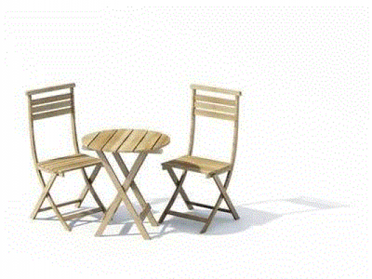 现代木艺休闲桌椅组合