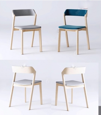  休闲椅 木质椅子餐椅su模型