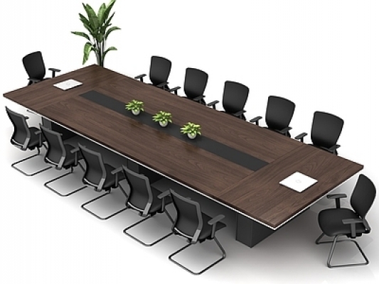 现代会议室桌椅组合SU模型