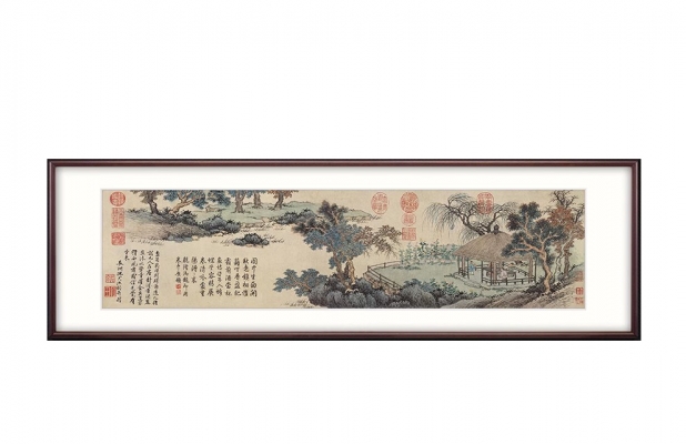 中式装饰画 横幅画国画 山水画 (4)