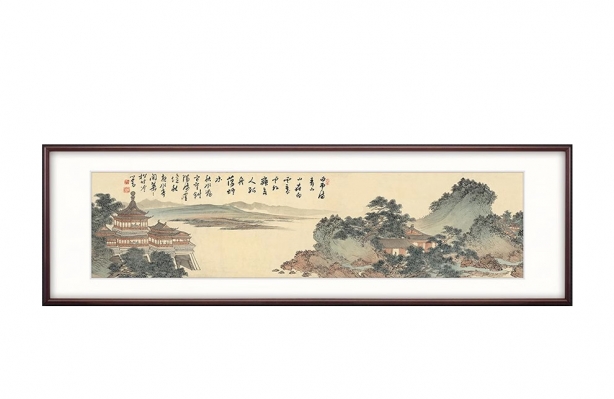 中式装饰画 横幅画国画 山水画 (5)