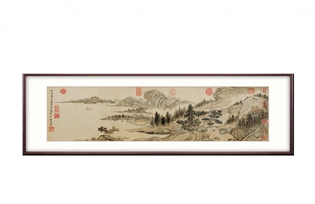 中式装饰画 横幅画国画 山水画 (6)