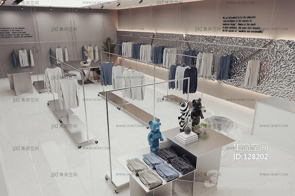 现代服装专卖店门头 3d模型下载 -【集简空间】「每日更新」