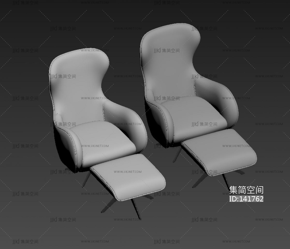 现代办公椅 3d模型下载 -【集简空间】「每日更新」