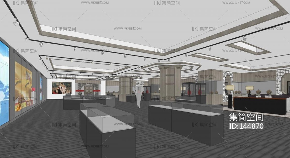 美术馆 su草图模型下载 -【集简空间】「每日更新」