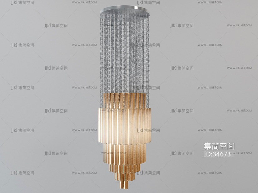 H26-0315现代奢华水晶吊灯 3d模型下载 -【集简空间】「每日更新」
