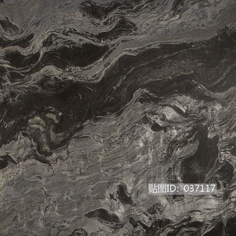 黑木纹古木纹大理石石材 (4)材质贴图下载-【集简空间】「每日更新」