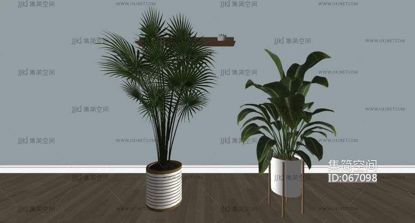 10现代绿植,盆栽,花盆,植物 su草图模型下载 -【集简空间】「每日更新」