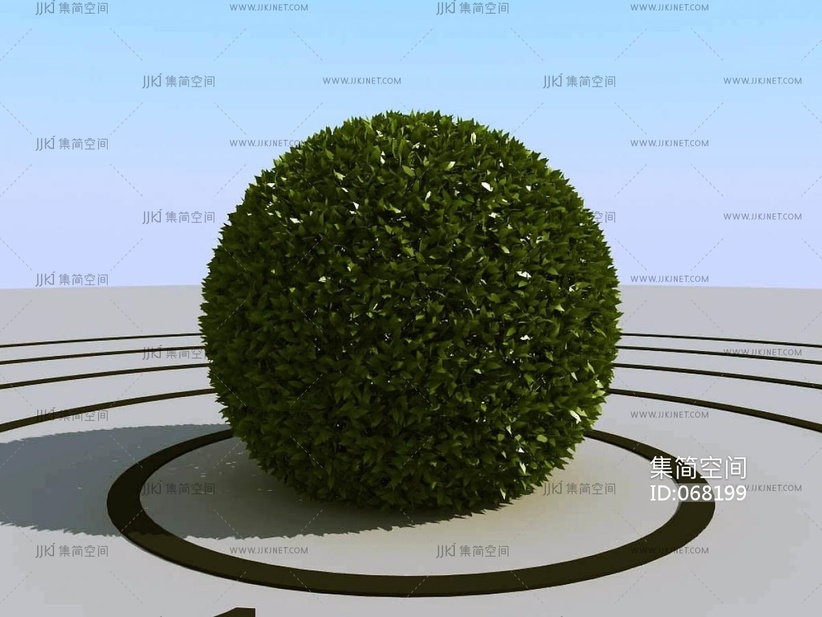 037灌木植物球绿植 3d模型下载 -【集简空间】「每日更新」