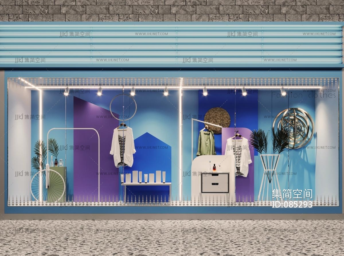 现代服装店橱窗模特- 建E网3D模型下载网