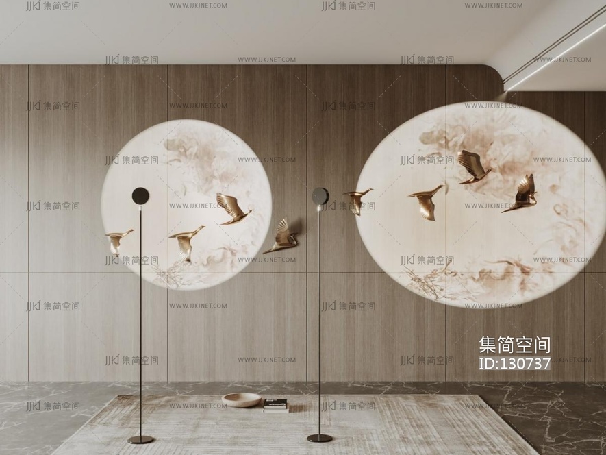 现代落地灯 3d模型下载 -【集简空间】「每日更新」